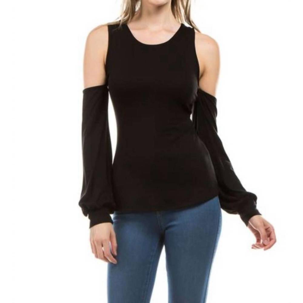 NEW VAVA rowan cold shoulder top in black
